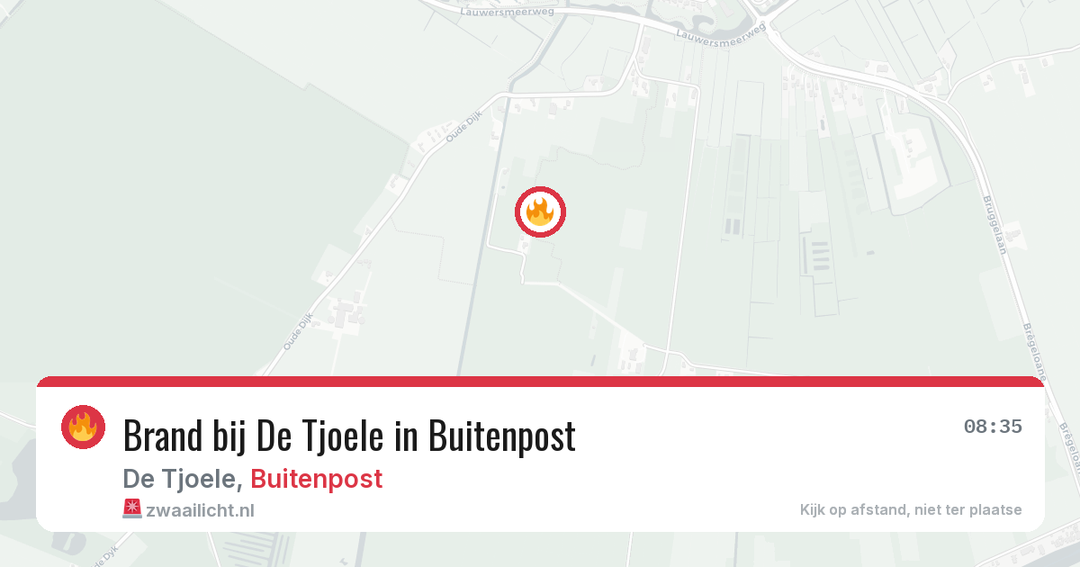Brand bij De Tjoele in Buitenpost — 3 mrt 2026