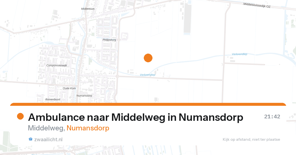 Ambulance naar Middelweg in Numansdorp — 28 aug 2026