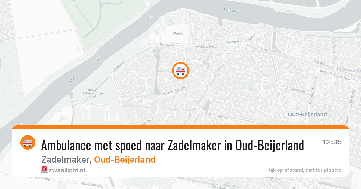 Ambulance met spoed naar Zadelmaker in Oud-Beijerland — 2 jul 2026