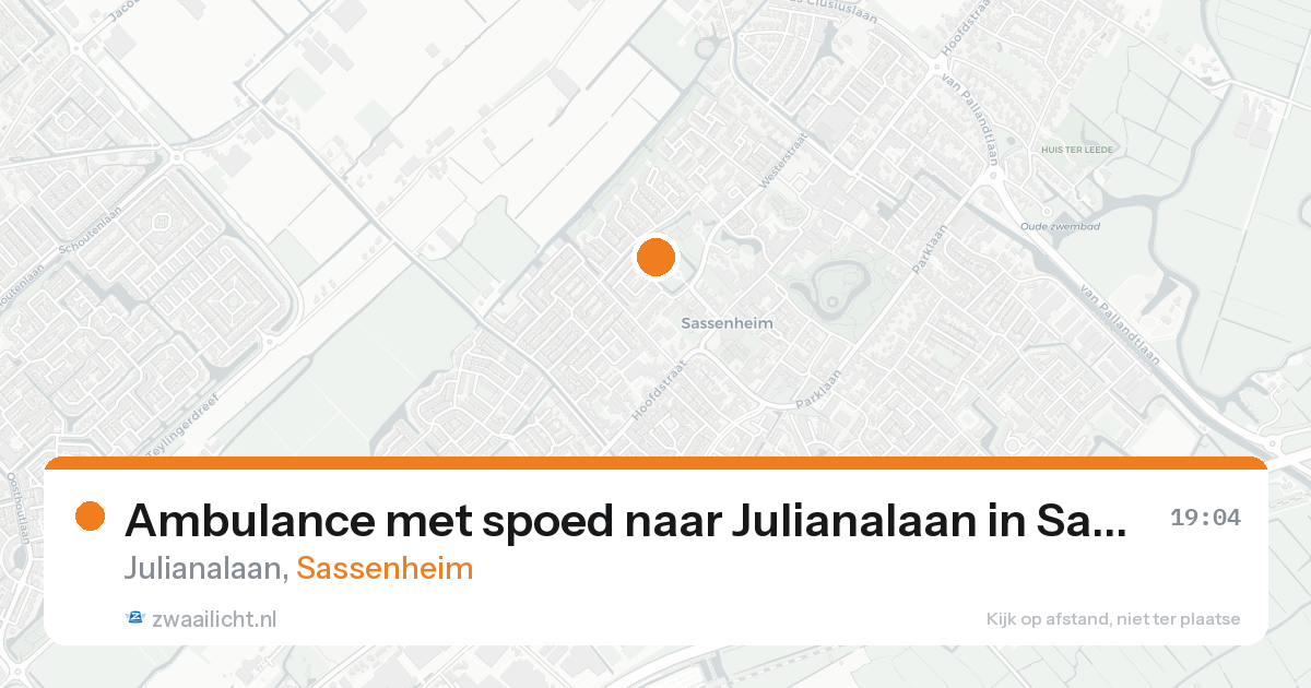 Ambulance met spoed naar Julianalaan in Sassenheim — 7 feb 2026