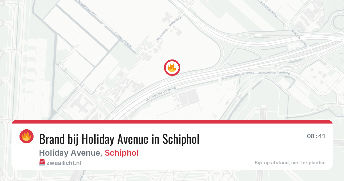 Brand bij Holiday Avenue in Schiphol — 6 jul 2026