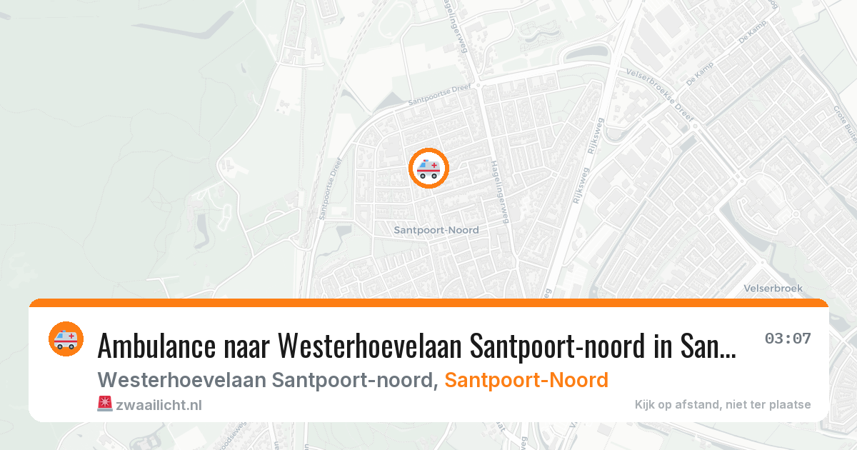 Ambulance naar Westerhoevelaan Santpoort-noord in Santpoort-Noord — 2 apr 2026