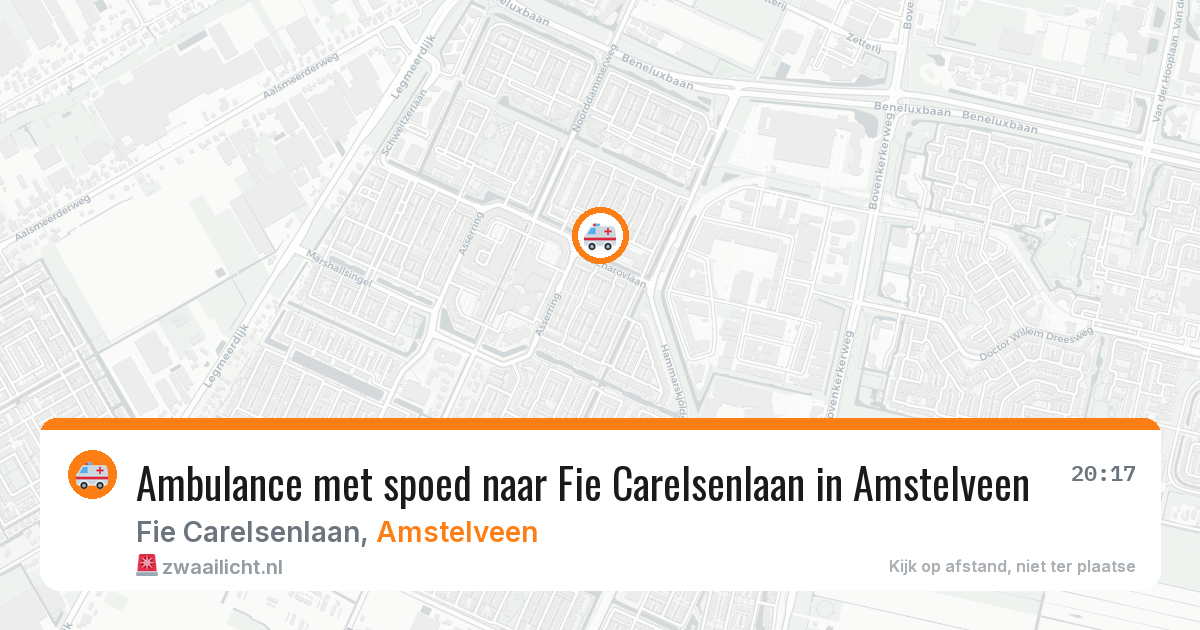 Ambulance met spoed naar Fie Carelsenlaan in Amstelveen — 5 jul 2026