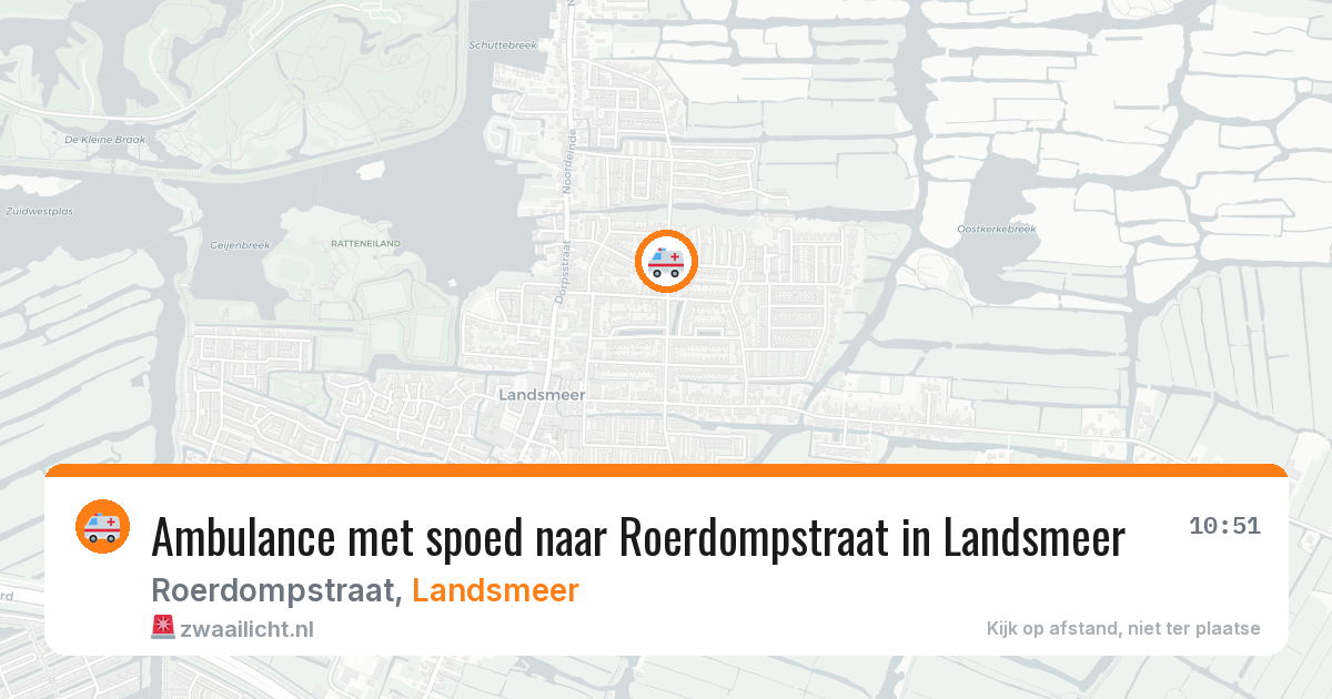 Ambulance met spoed naar Roerdompstraat in Landsmeer — 21 jul 2026