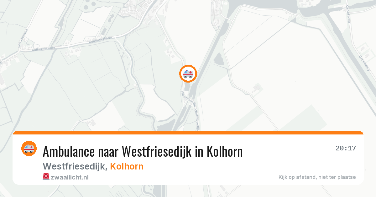 Ambulance naar Westfriesedijk in Kolhorn — 11 apr 2026