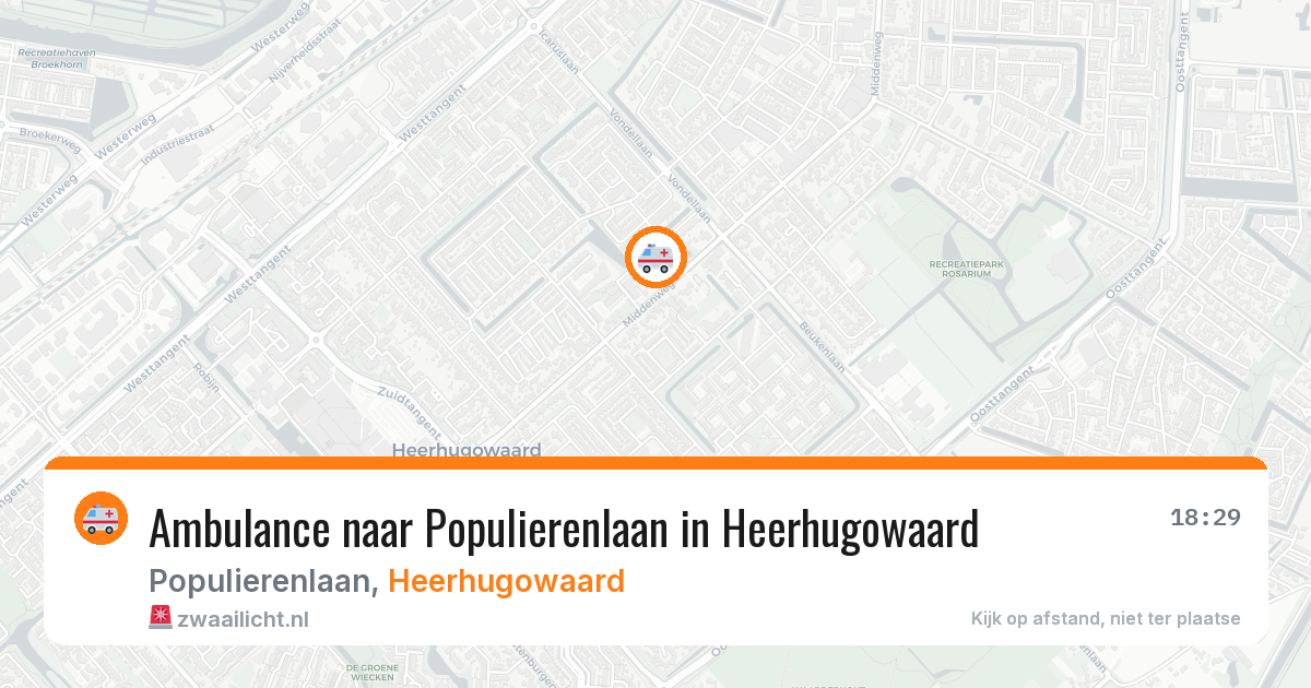 Ambulance naar Populierenlaan in Heerhugowaard — 17 mei 2026