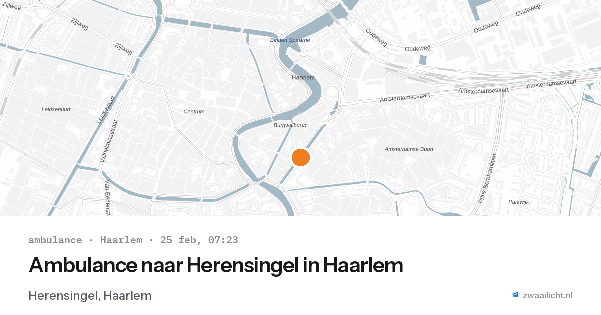 Ambulance naar Herensingel in Haarlem — 25 feb 2026