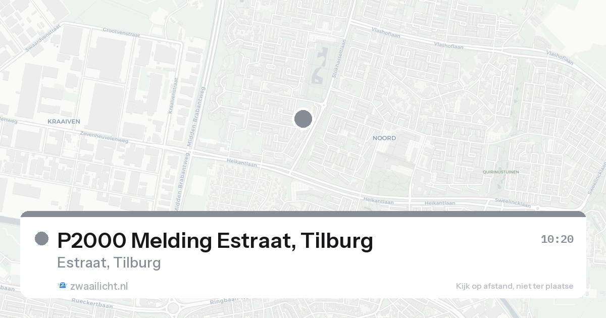 P2000 Melding Estraat, Tilburg — 19 aug 2026