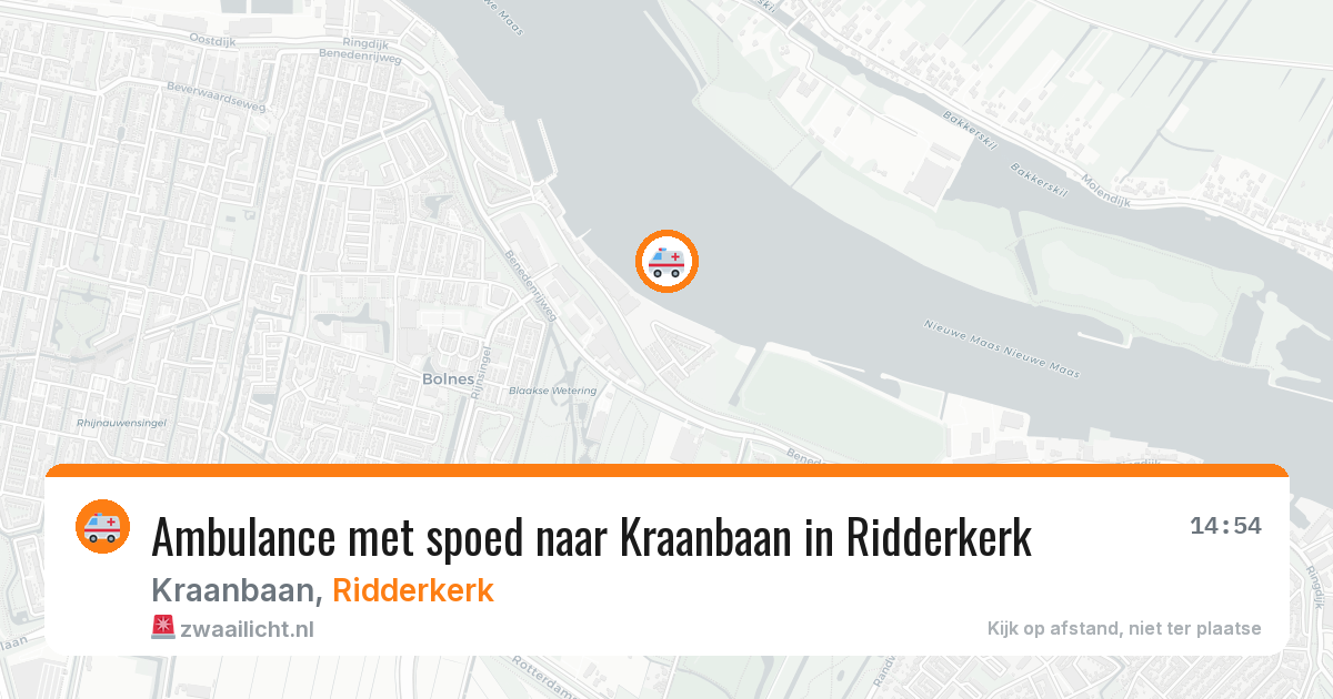 Ambulance met spoed naar Kraanbaan in Ridderkerk — 25 apr 2026