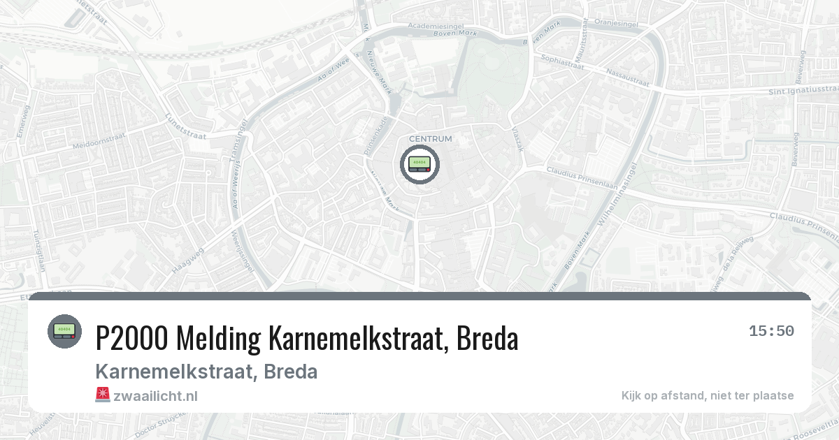P2000 Melding Karnemelkstraat, Breda — 6 jul 2026