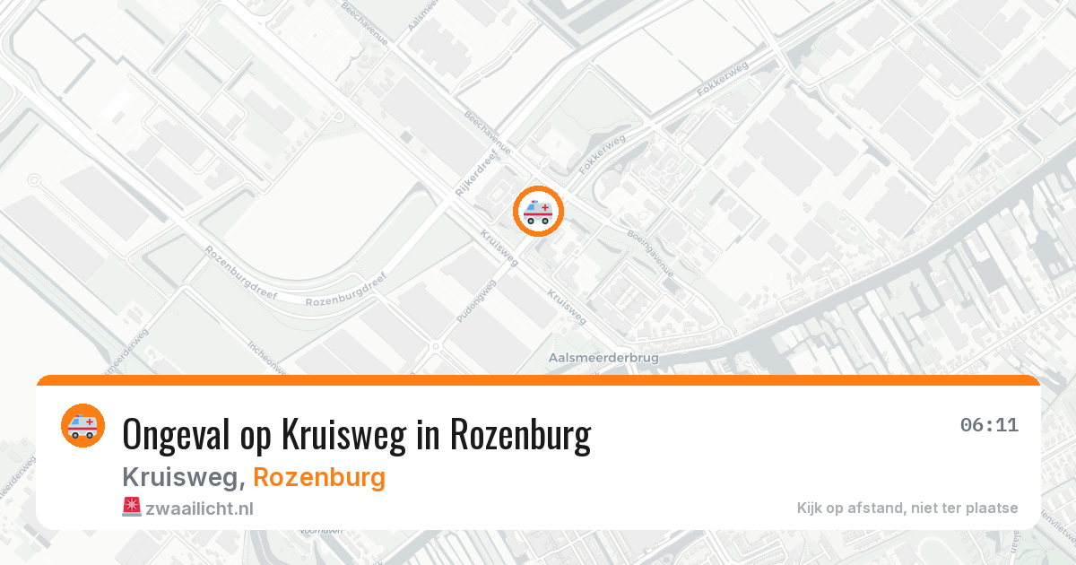 Ongeval op Kruisweg in Rozenburg — 3 feb 2026