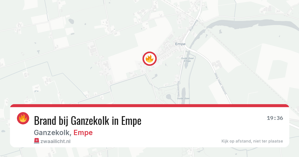Brand bij Ganzekolk in Empe — 10 apr 2026