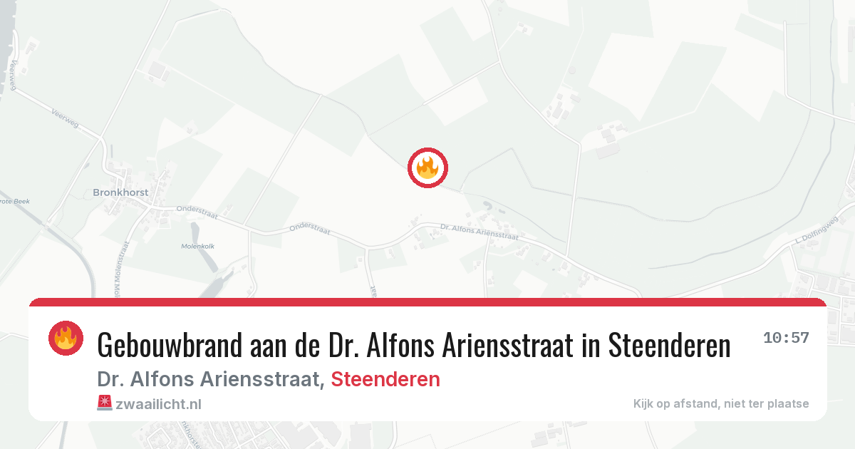 Gebouwbrand aan de Dr. Alfons Ariensstraat in Steenderen — 11 jul 2026