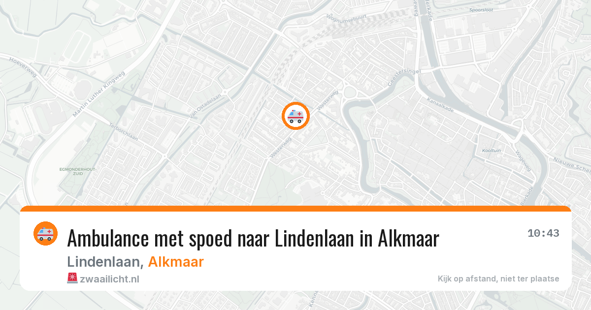 Ambulance met spoed naar Lindenlaan in Alkmaar — 12 apr 2026