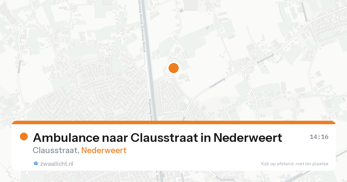 Ambulance naar Clausstraat in Nederweert — 13 aug 2026