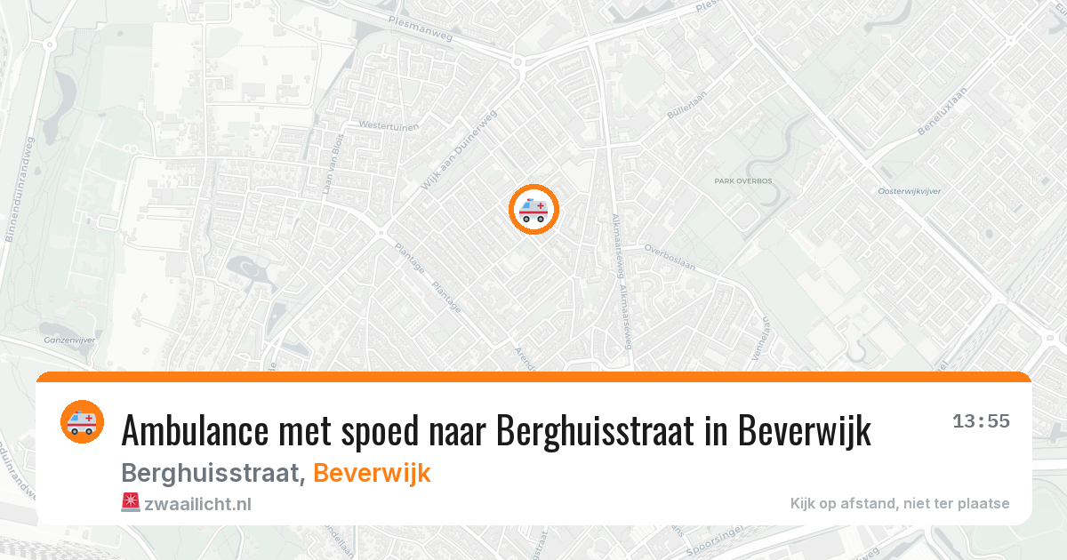 Ambulance met spoed naar Berghuisstraat in Beverwijk — 13 aug 2026