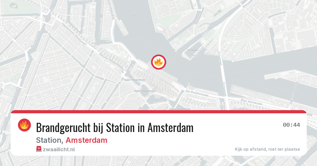Brandgerucht bij Station in Amsterdam — 2 mrt 2026