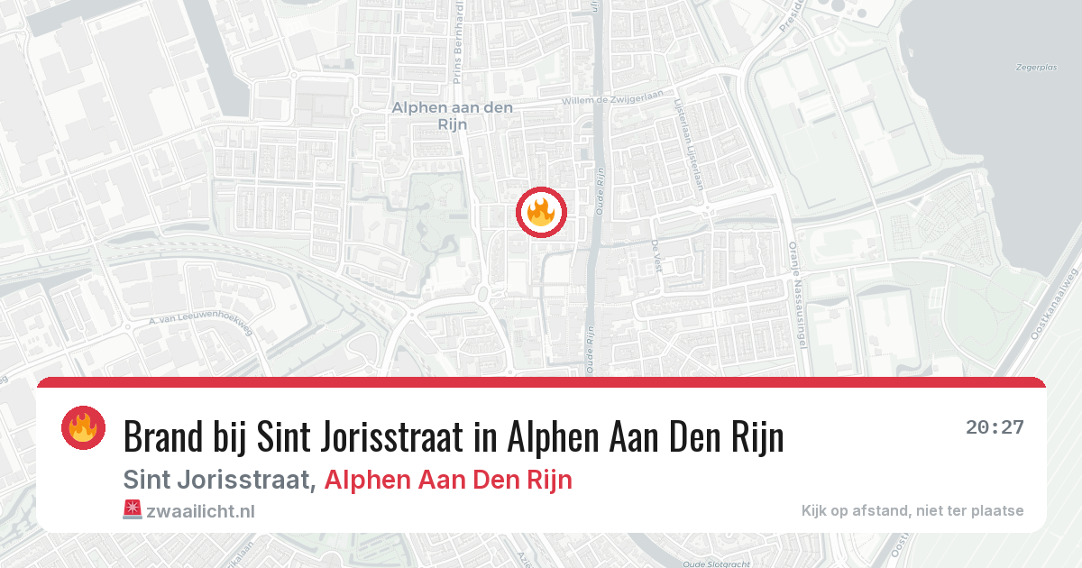 Brand bij Sint Jorisstraat in Alphen Aan Den Rijn — 26 mei 2026