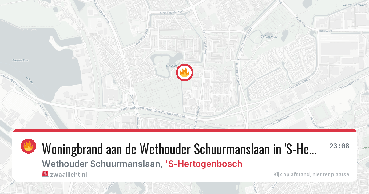 Woningbrand aan de Wethouder Schuurmanslaan in 'S-Hertogenbosch — 3 mrt 2026
