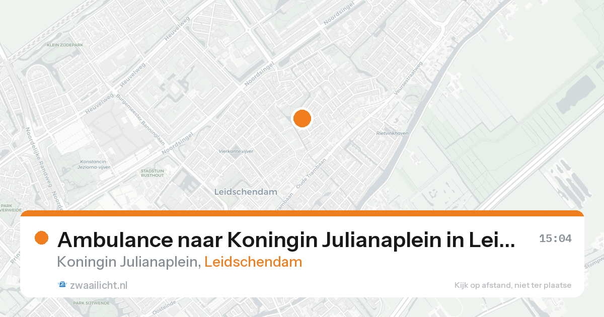 Ambulance naar Koningin Julianaplein in Leidschendam — 22 aug 2026