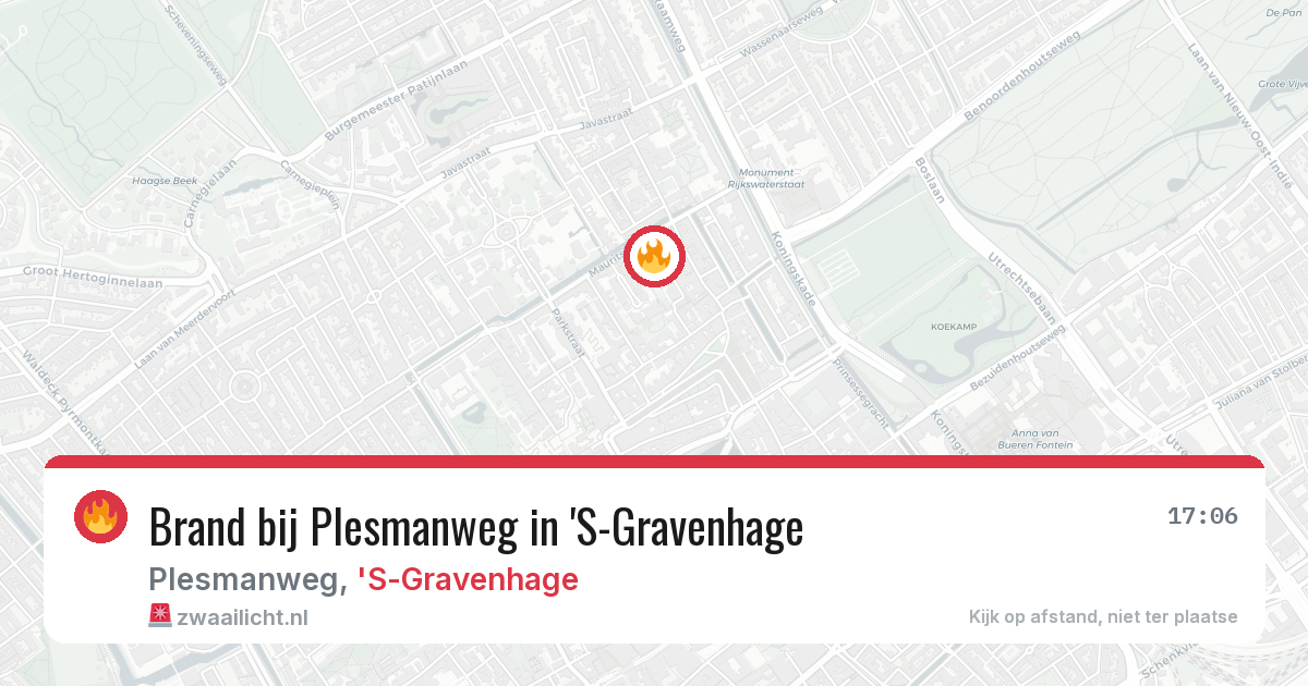 Brand bij Plesmanweg in 'S-Gravenhage — 25 mrt 2026