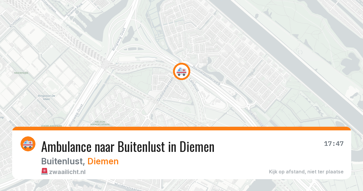 Ambulance naar Buitenlust in Diemen — 7 apr 2026