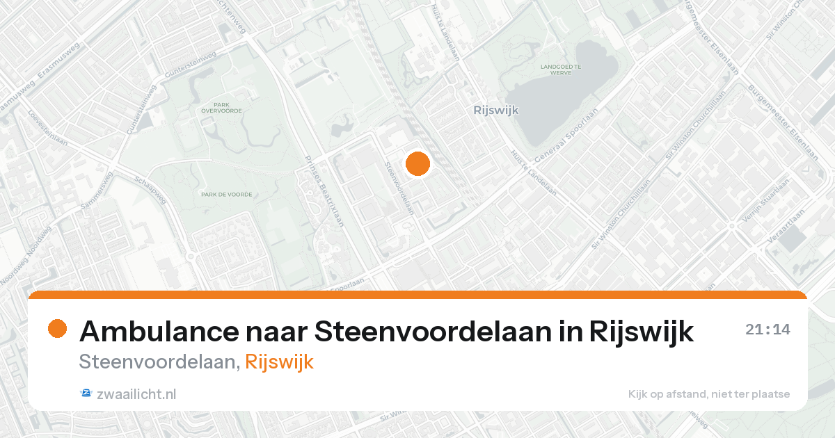 Ambulance naar Steenvoordelaan in Rijswijk — 18 aug 2026