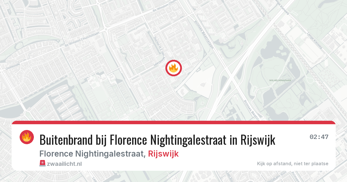 Buitenbrand bij Florence Nightingalestraat in Rijswijk — 1 aug 2026