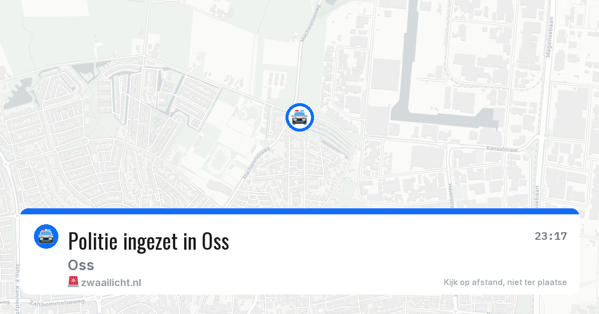 Politie ingezet in Oss — 20 jun 2026 | 🚨 Zwaailicht.nl