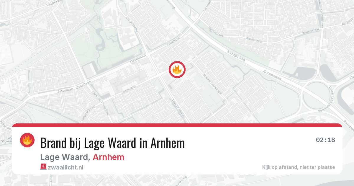 Brand bij Lage Waard in Arnhem — 30 mei 2026