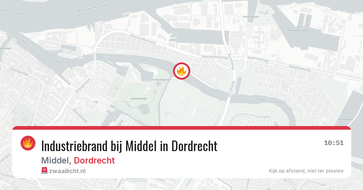 Industriebrand bij Middel in Dordrecht — 7 mei 2026
