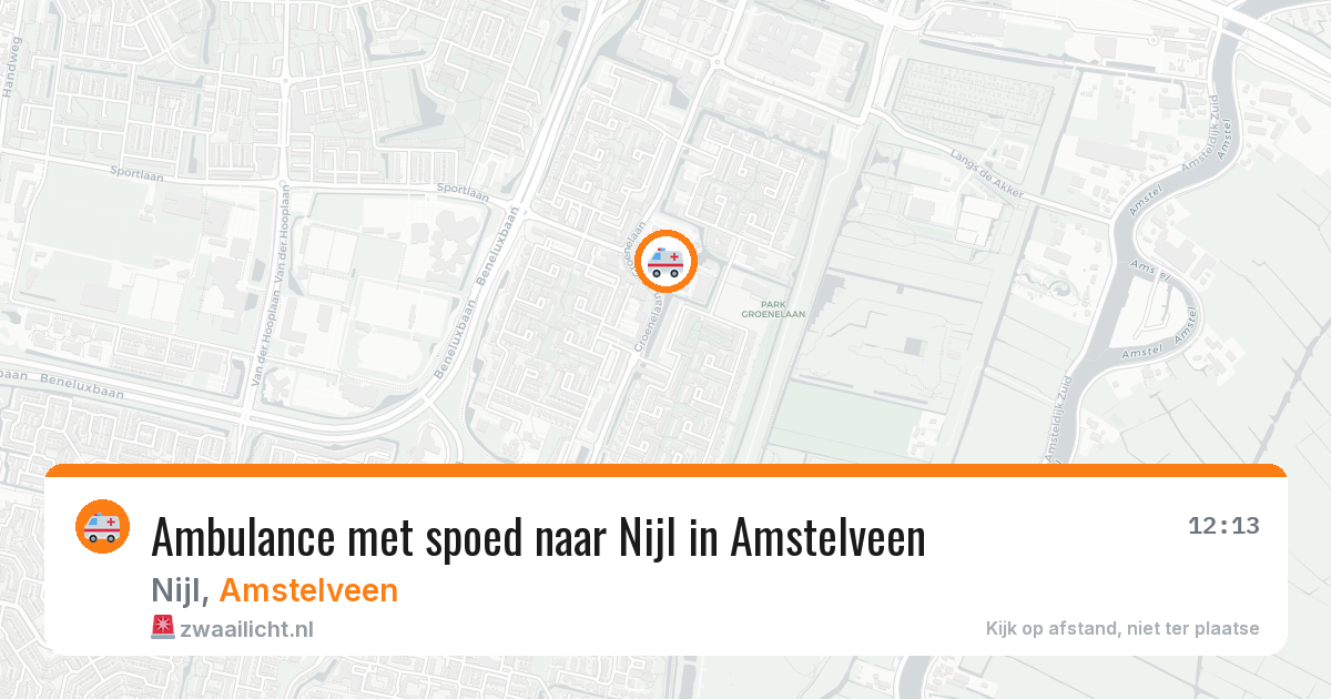 Ambulance met spoed naar Nijl in Amstelveen — 12 jun 2026