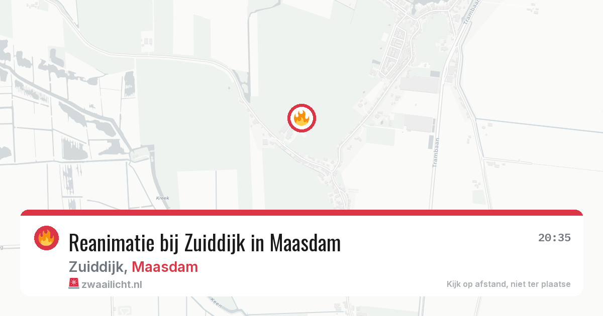 Reanimatie bij Zuiddijk in Maasdam — 17 jan 2026