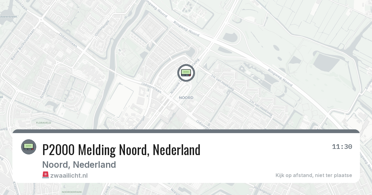 P2000 Melding Noord, Nederland — 11 jul 2026
