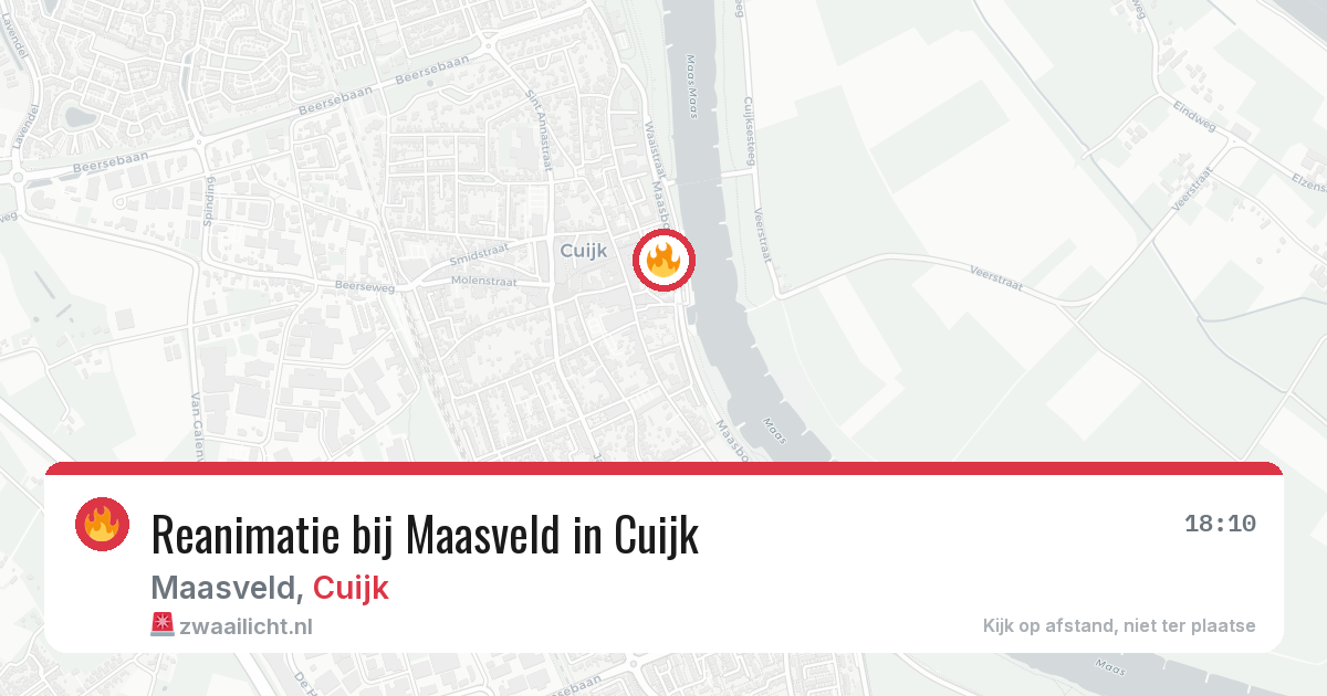 Reanimatie bij Maasveld in Cuijk — 5 apr 2026
