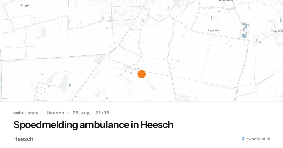 Spoedmelding ambulance in Heesch — 28 aug 2026