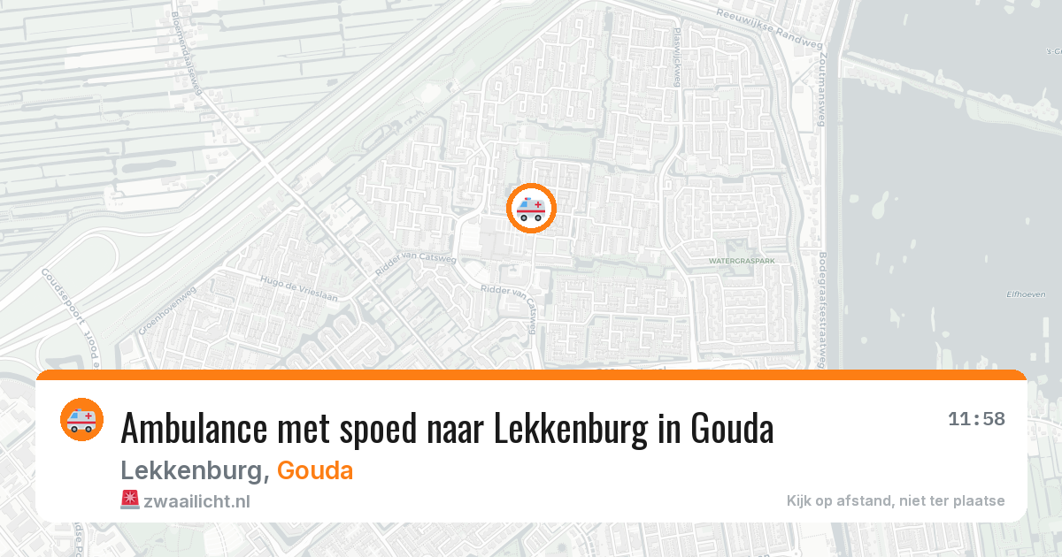 Ambulance met spoed naar Lekkenburg in Gouda — 21 jan 2026