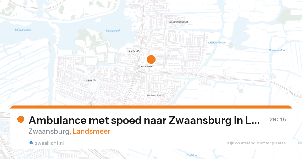 Ambulance met spoed naar Zwaansburg in Landsmeer — 27 aug 2026