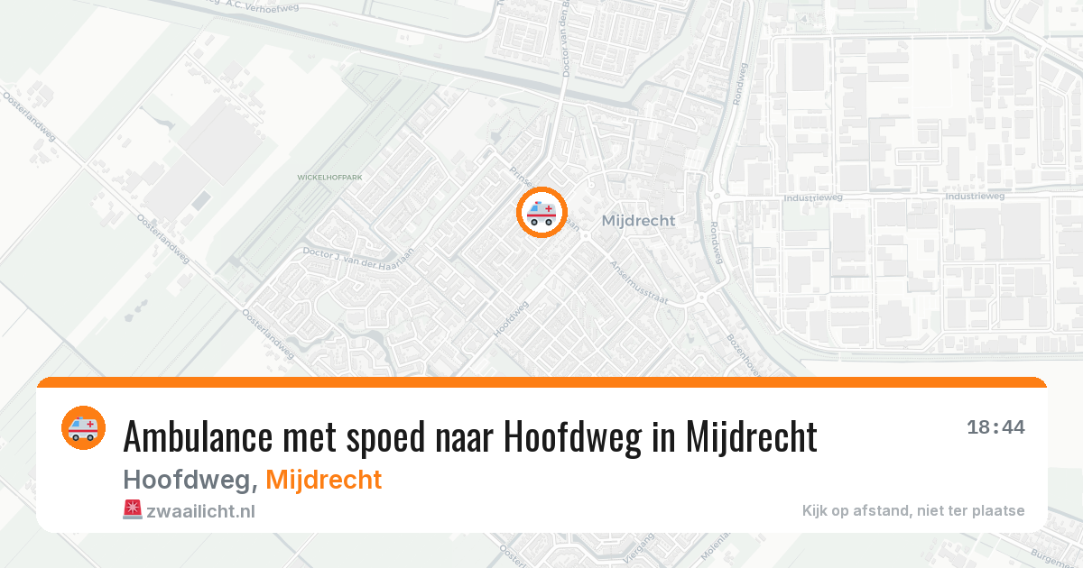Ambulance met spoed naar Hoofdweg in Mijdrecht — 9 feb 2026