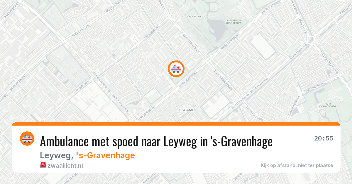 Ambulance met spoed naar Leyweg in 's-Gravenhage — 24 mrt 2026
