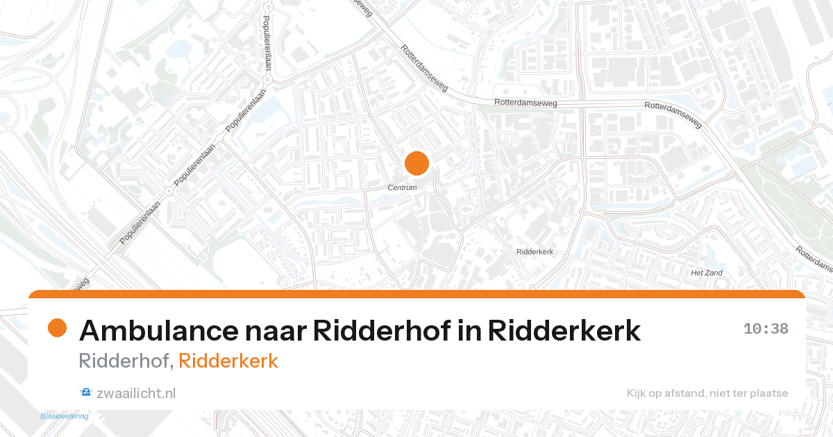 Ambulance naar Ridderhof in Ridderkerk — 18 jul 2026