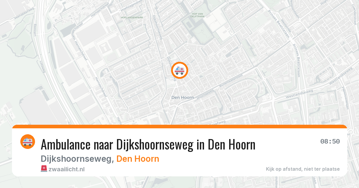 Ambulance naar Dijkshoornseweg in Den Hoorn — 24 apr 2026