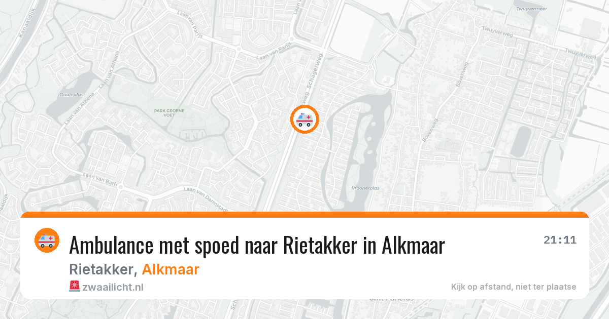 Ambulance met spoed naar Rietakker in Alkmaar — 11 mei 2026