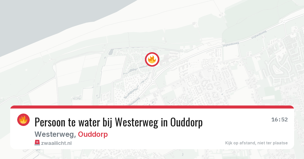 Persoon te water bij Westerweg in Ouddorp — 28 mei 2026