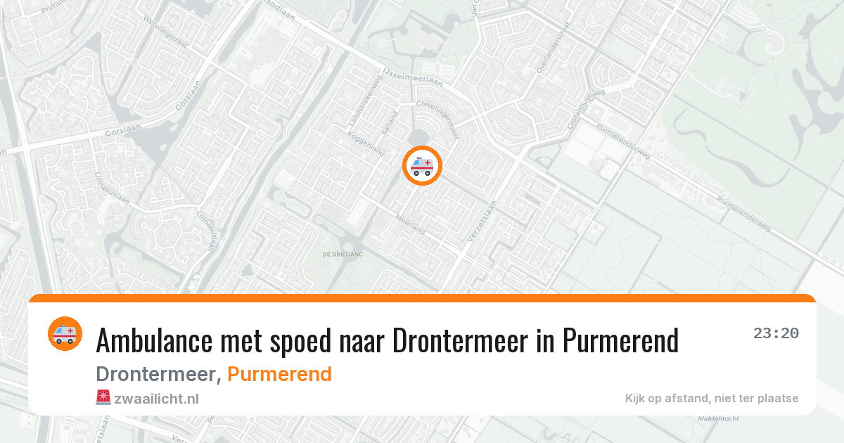 Ambulance met spoed naar Drontermeer in Purmerend — 9 feb 2026