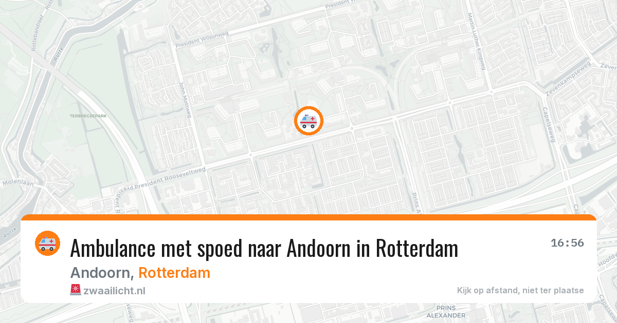 Ambulance met spoed naar Andoorn in Rotterdam — 21 mrt 2026