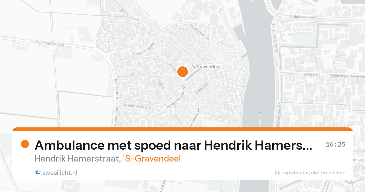 Ambulance met spoed naar Hendrik Hamerstraat in 'S-Gravendeel — 18 mrt 2026