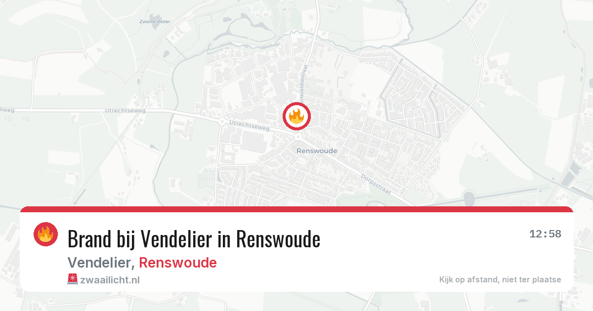 Brand bij Vendelier in Renswoude — 28 mei 2026