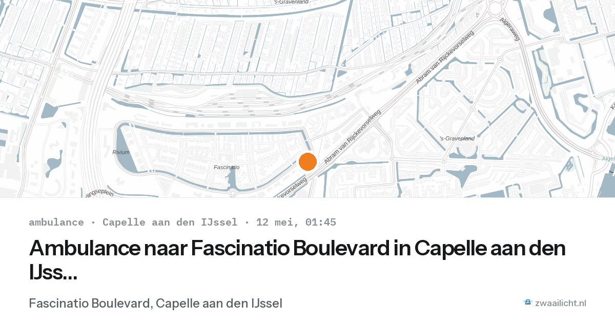 Ambulance naar Fascinatio Boulevard in Capelle aan den IJssel — 1 feb 2026
