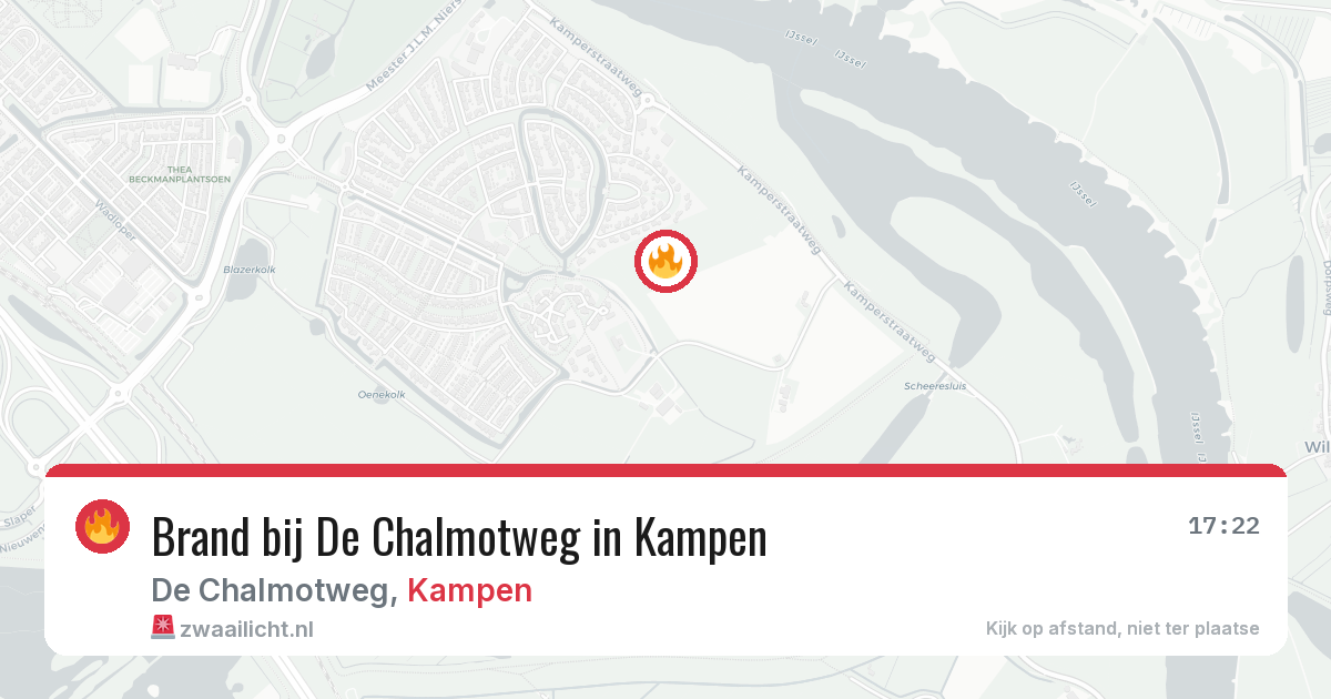 Brand bij De Chalmotweg in Kampen — 9 aug 2026